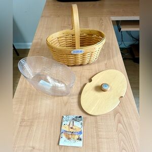 Longaberger basket 2000 Century Celebration with Protector & Lid & booklet